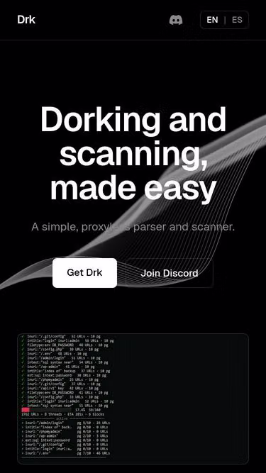 Screenshot of drk.vin