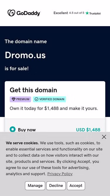 Screenshot of dromo.us