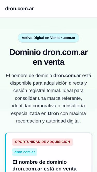 Screenshot of dron.com.ar