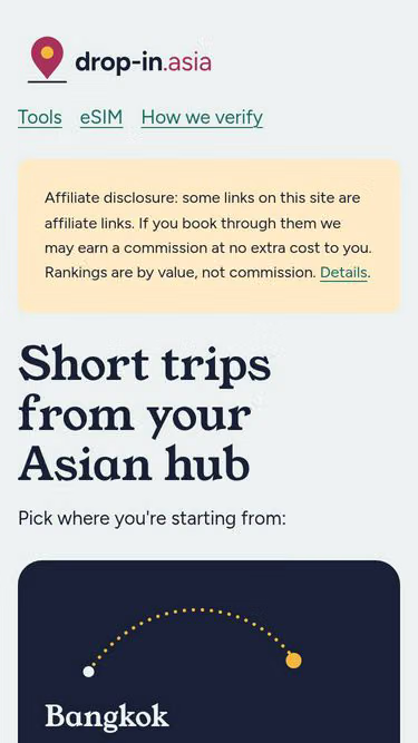 Screenshot of drop-in.asia