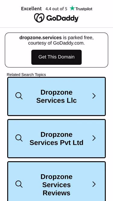 Screenshot of dropzone.services