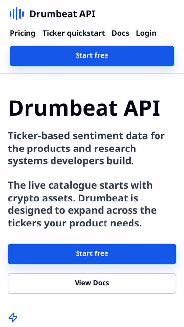 Screenshot of drumbeat.live