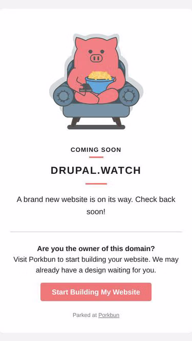 Screenshot of drupal.watch