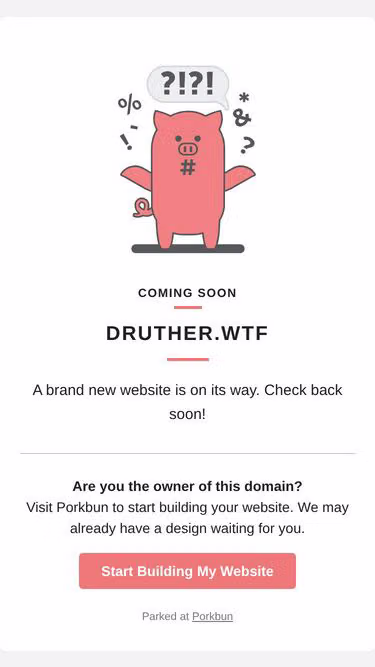 Screenshot of druther.wtf