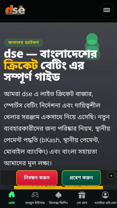 Screenshot of dse.bet