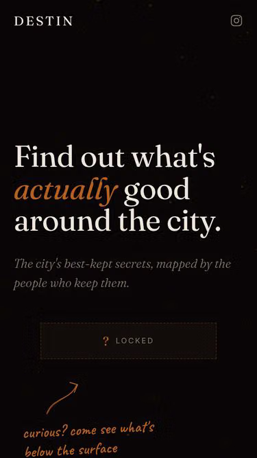 Screenshot of dstn.app