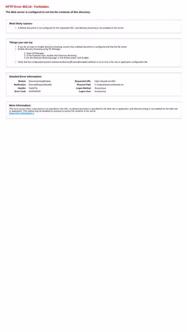 Screenshot of dsweb.mx