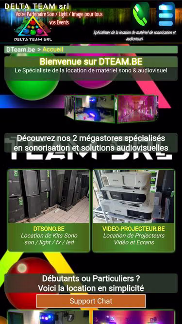 Screenshot of dteam.be