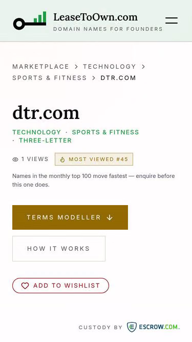 Screenshot of dtr.com