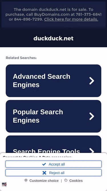 Screenshot of duckduck.net