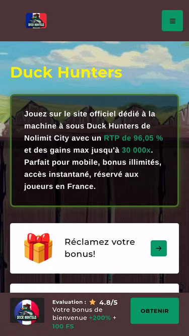 Screenshot of duckhunters.fr