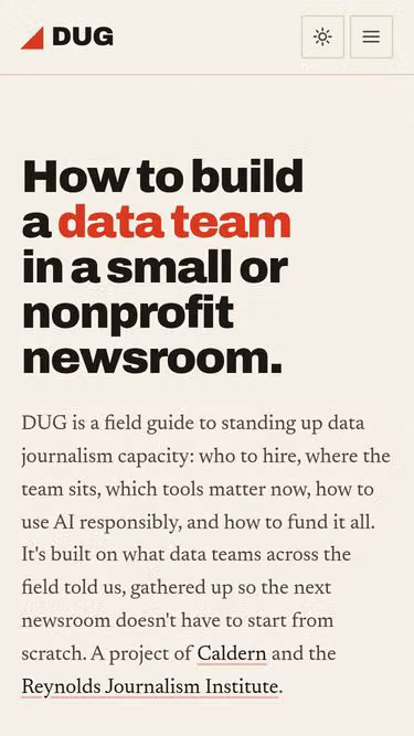 Screenshot of dug.news