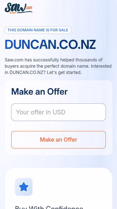 Screenshot of duncan.co.nz
