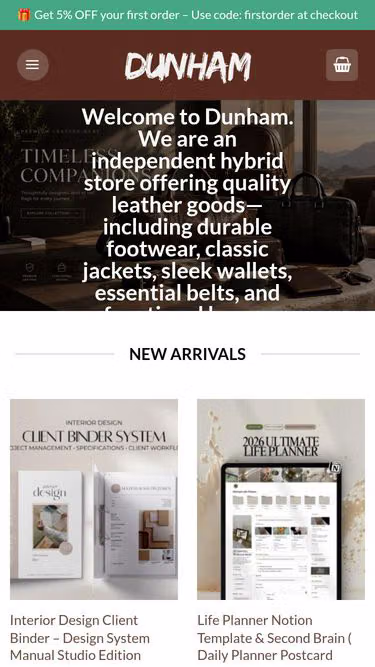 Screenshot of dunham.store