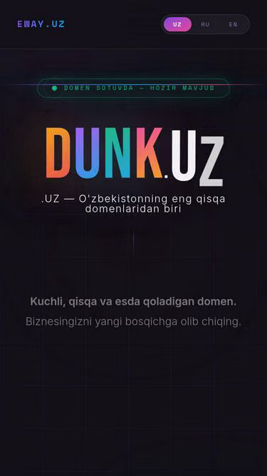 Screenshot of dunk.uz
