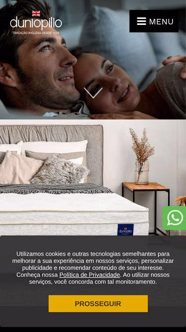 Screenshot of dunlopillo.com.br