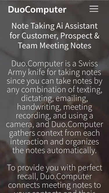 Screenshot of duo.computer
