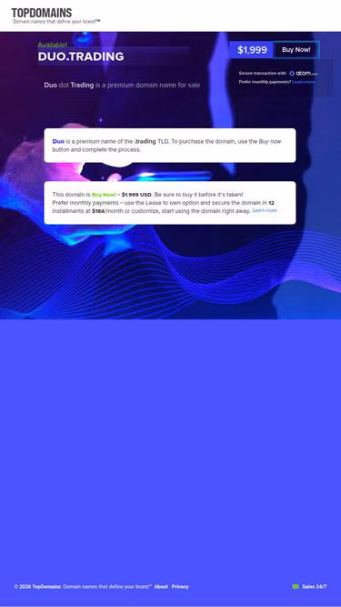 Screenshot of duo.trading