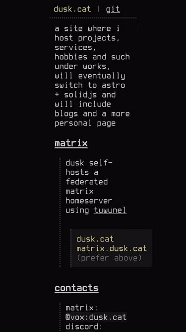 Screenshot of dusk.cat