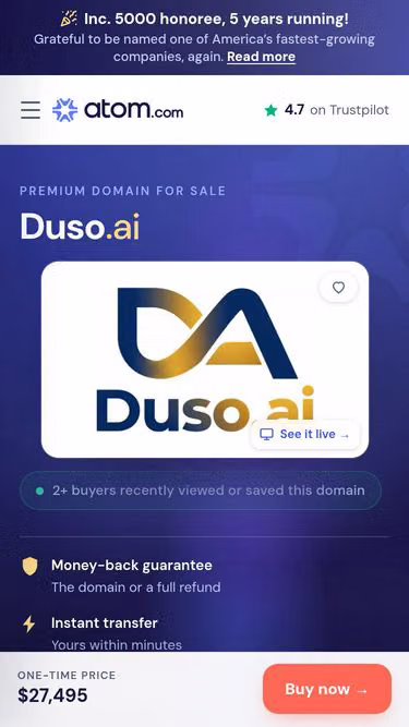 Screenshot of duso.ai