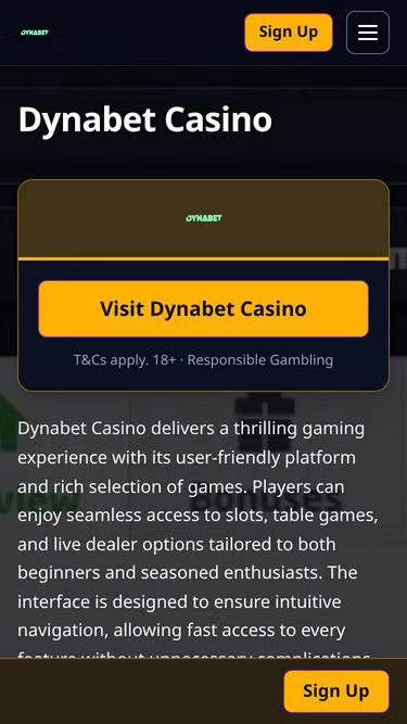 Screenshot of dynabet.co.uk