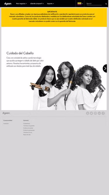 Screenshot of dyson.co