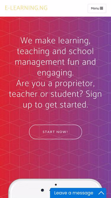 Screenshot of e-learning.ng