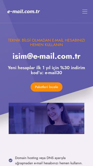 Screenshot of e-mail.com.tr
