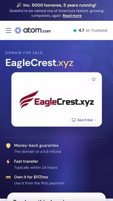 Screenshot of eaglecrest.xyz