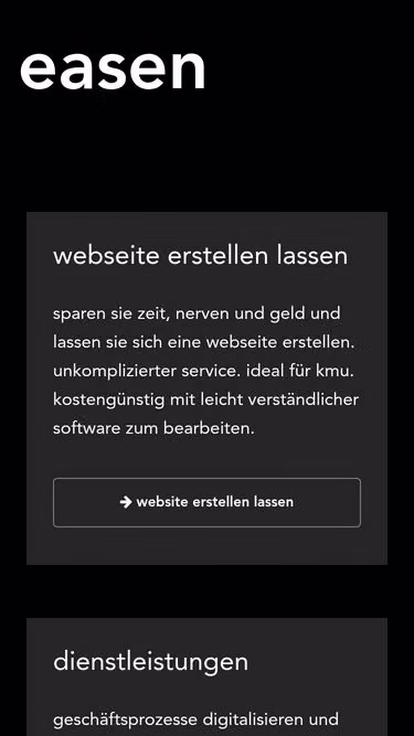 Screenshot of easen.ch