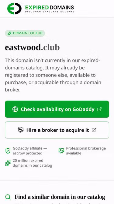 Screenshot of eastwood.club