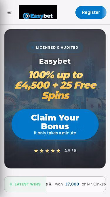 Screenshot of easybet.yachts