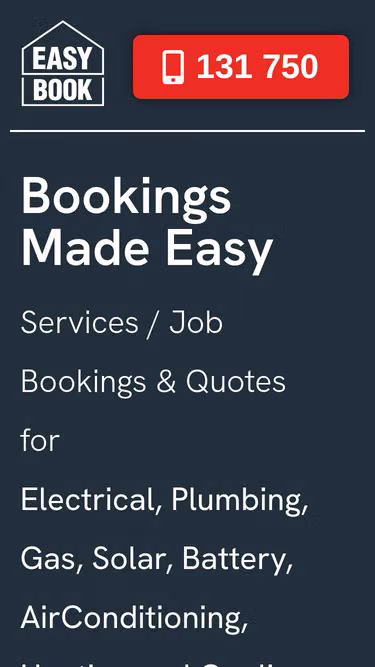 Screenshot of easybook.au