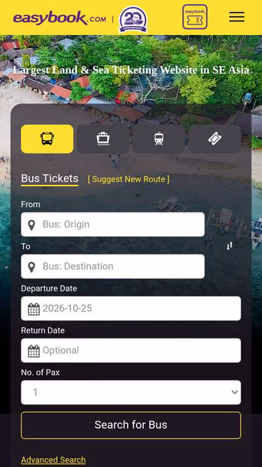 Screenshot of easybook.my