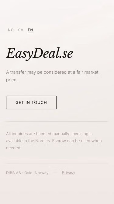 Screenshot of easydeal.se