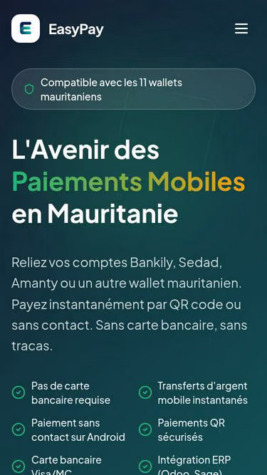 Screenshot of easypay.mr