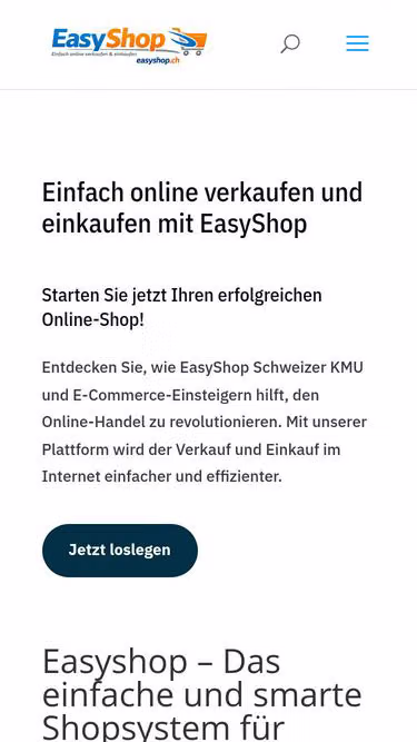 Screenshot of easyshop.ch