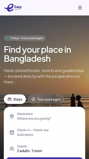 Screenshot of easytour.bd