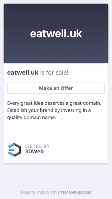 Screenshot of eatwell.uk