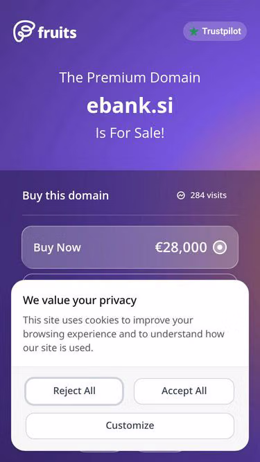 Screenshot of ebank.si