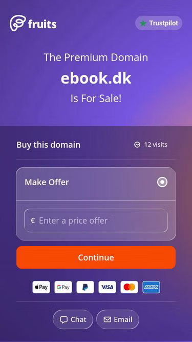 Screenshot of ebook.dk