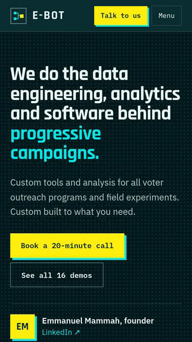 Screenshot of ebot.vote