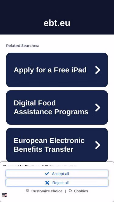 Screenshot of ebt.eu