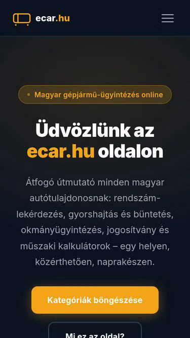 Screenshot of ecar.hu