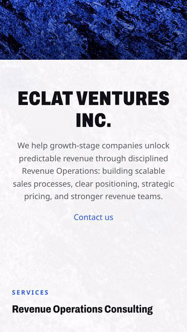 Screenshot of eclat.ventures