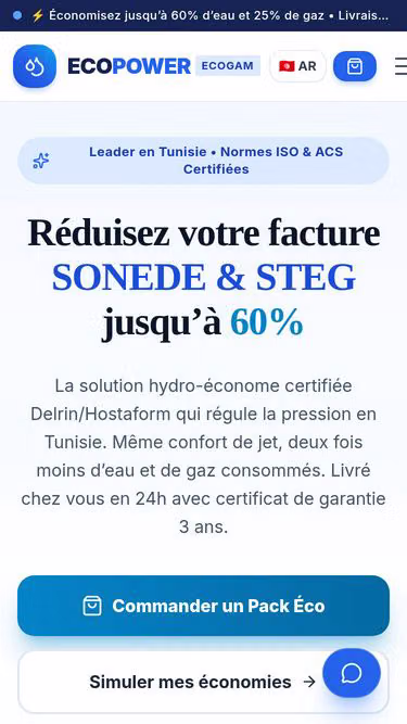Screenshot of eco-power.tn