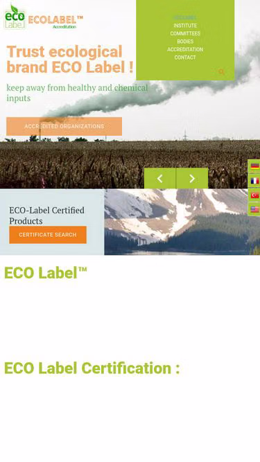 Screenshot of ecolabel.com