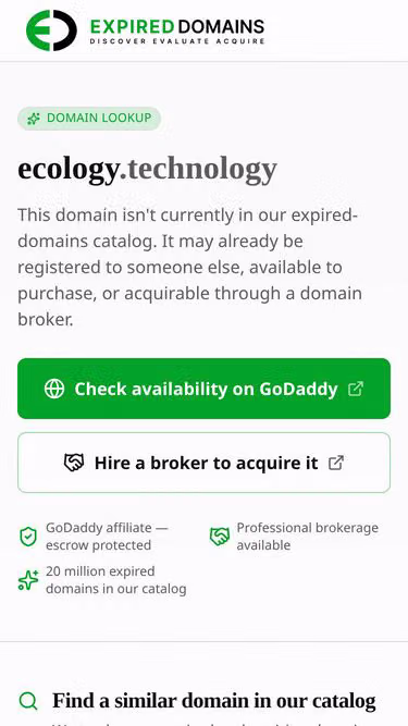 Screenshot of ecology.technology