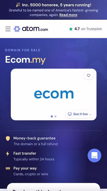 Screenshot of ecom.my