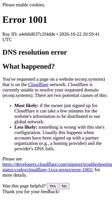 Screenshot of ecorp.systems